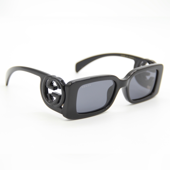 NEW GUCCI GG1325S 001 SQUARE BLACK WOMEN GUCCI SUNGLASSES - Picture 5 of 14
